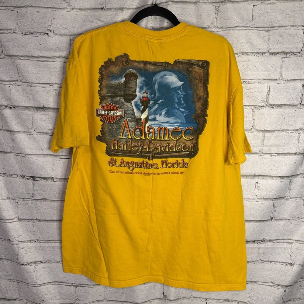 Men's Harley-Davidson Yellow 2012 St Augustine Fl Sz XL